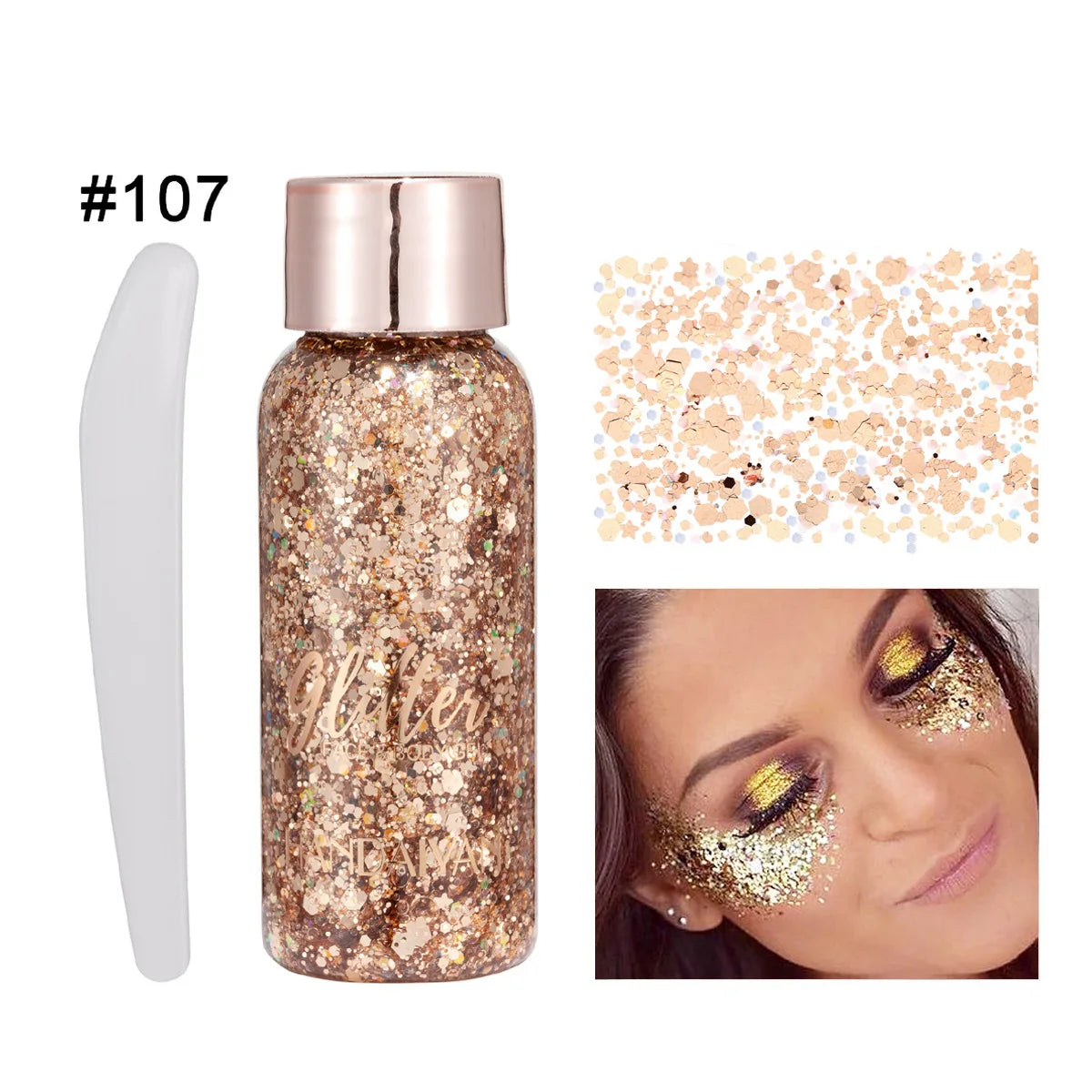 Face & Body Glitter Stickers – Rhinestone Gel Makeup for Festival