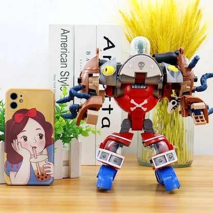 5 in 1 Plants vs Zombies Assembly Deformation BOSS Giant Zombie Robot Action Figure Model Toys Mech PVZ Transforming Gifts