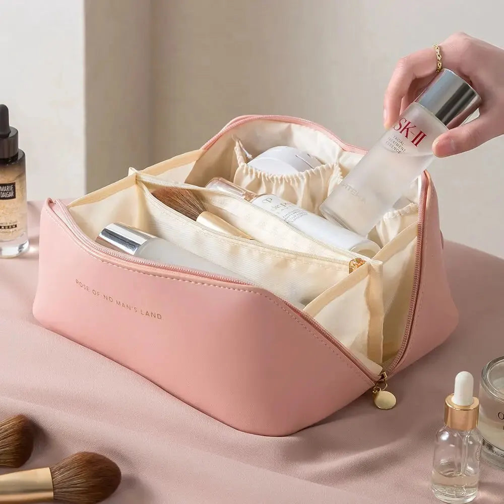 Women Makeup Organizer Bag – Travel Cosmetic Storage Pouch