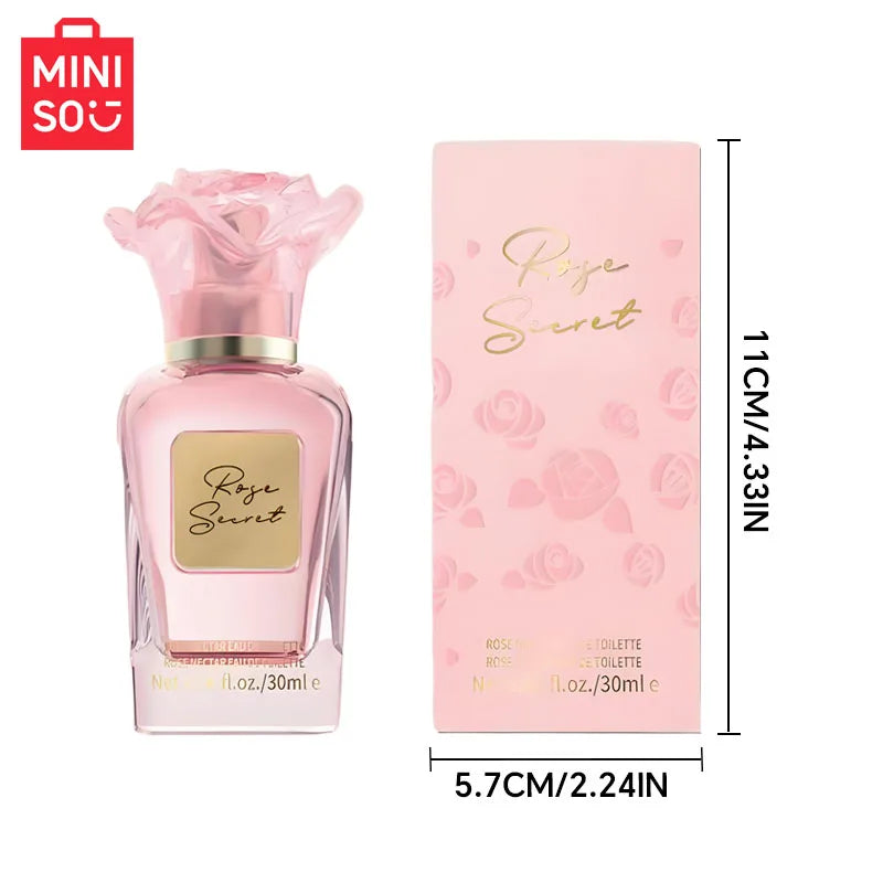 MINISO Rose Secret Eau de Toilette – Women’s Floral Fruity Fragrance (30ml)