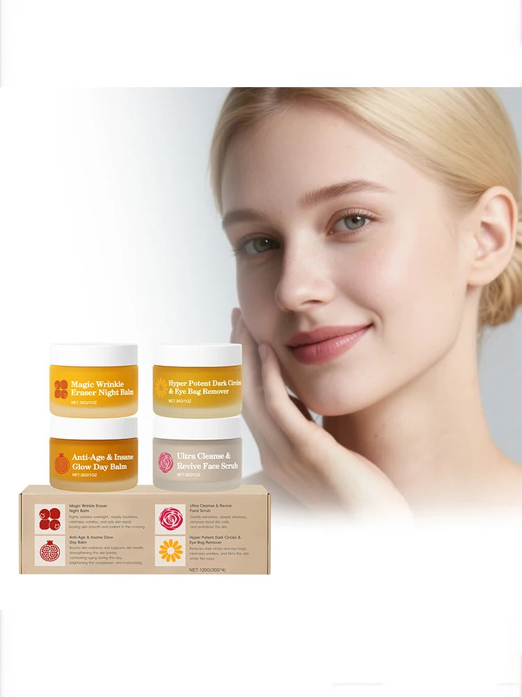 Day & Night Skincare Set – Moisturizing, Repairing & Brightening Face & Eye Care