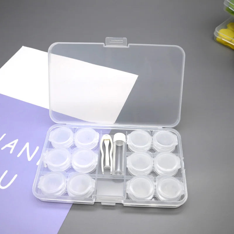 6-in-1 Contact Lens Case Set – Travel Storage Box with Tweezer