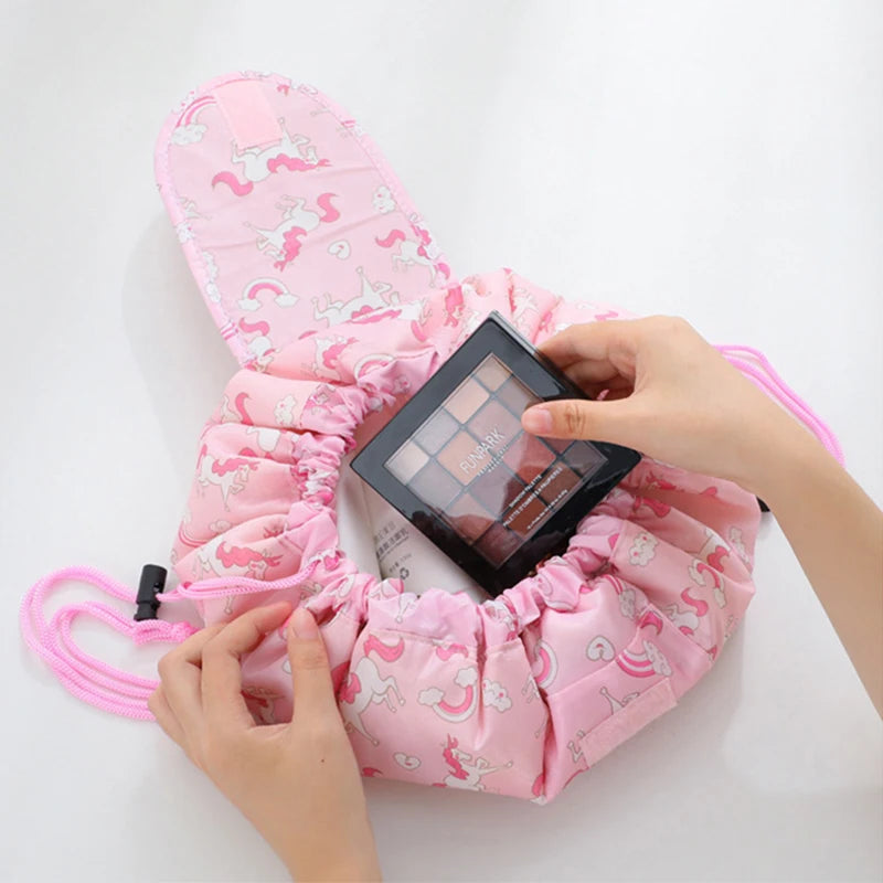 Drawstring Cosmetic Bag – Waterproof Travel Makeup Organizer