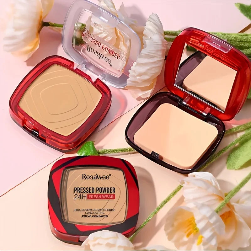 Matte Pressed Powder Foundation – Full Coverage Long Wear