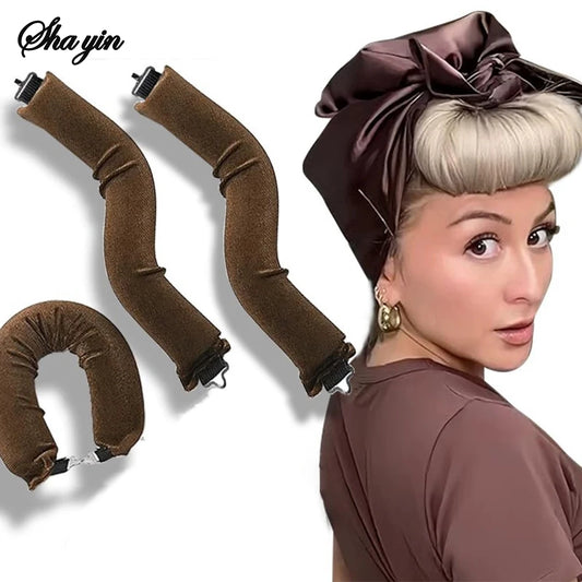 Heatless Curling Headband – No Heat Hair Curlers & Flexi Rod Set