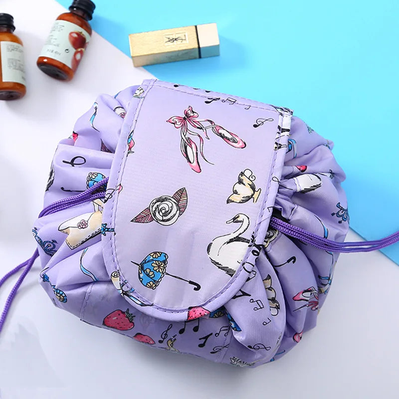 Drawstring Cosmetic Bag – Waterproof Travel Makeup Organizer