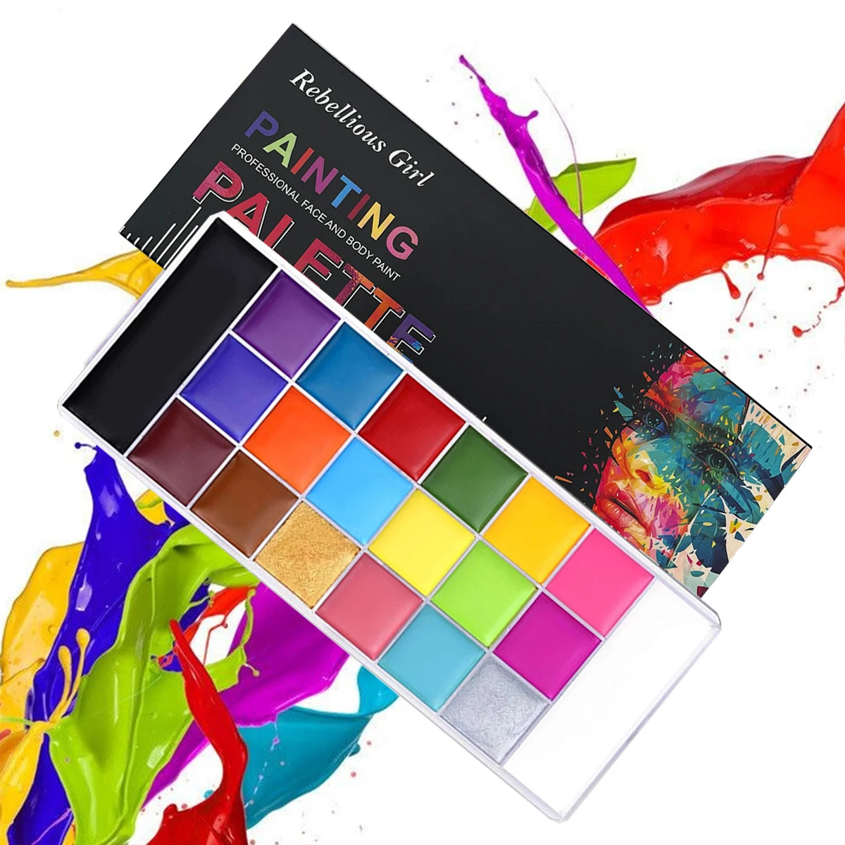 Surnelia Artist-Pro: 20-Color Face & Body Paint Palette