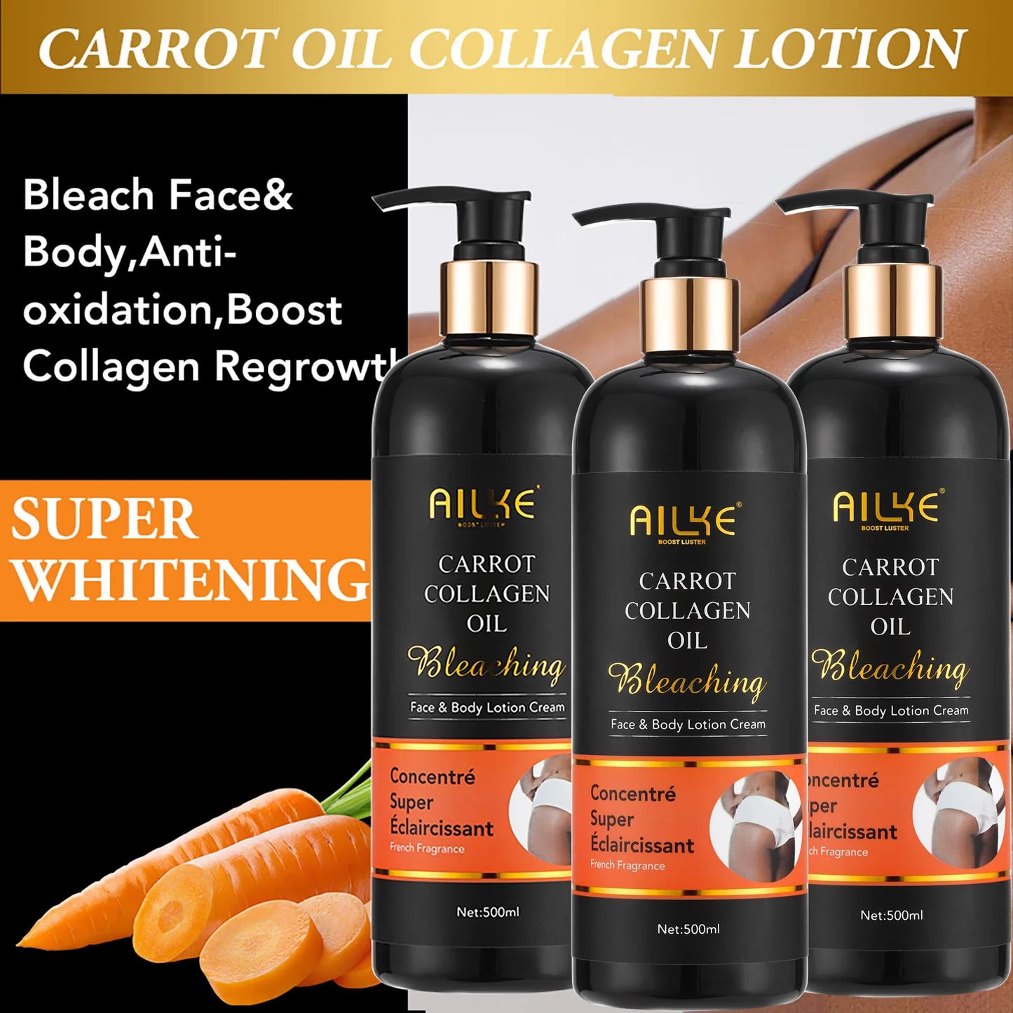 AILKE Collagen Body Lotion – Hydrating & Brightening Care 500ml