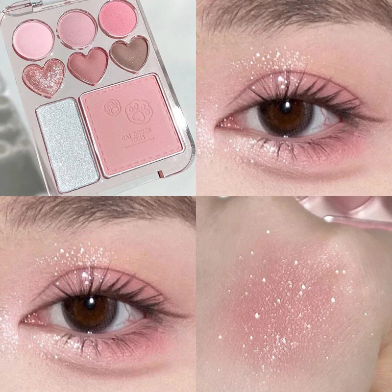 Surnelia Love-Tone: 8-Color Eyeshadow, Blush & Highlighter Palette