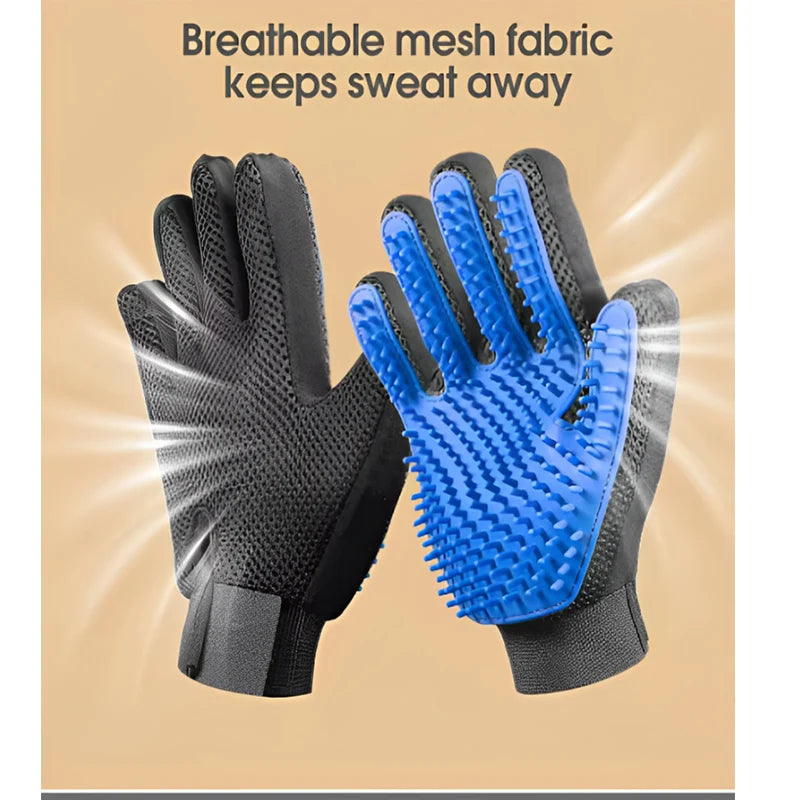 MassageGlove: Gentle Pet Grooming & Deshedding Mitt
