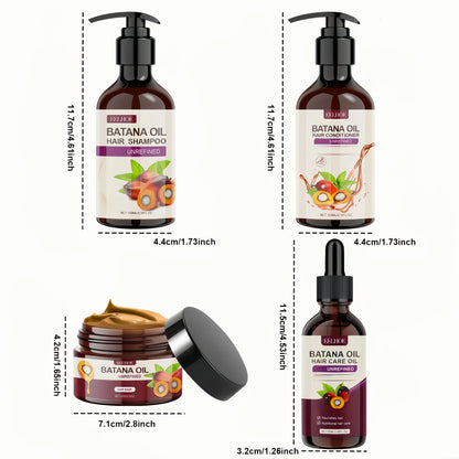 Batana Oil Hair Care Set – Shampoo, Conditioner, Mask & Scalp Oil