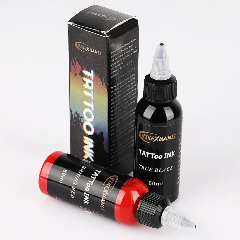 60ml Tattoo Ink Pigment – Red & Black Semi-Permanent Body Art