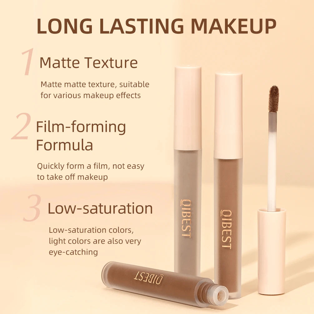 QIBEST Matte Liquid Shadow Collection – 8-Stick Set, Dual-Use for Eyes & Cheeks