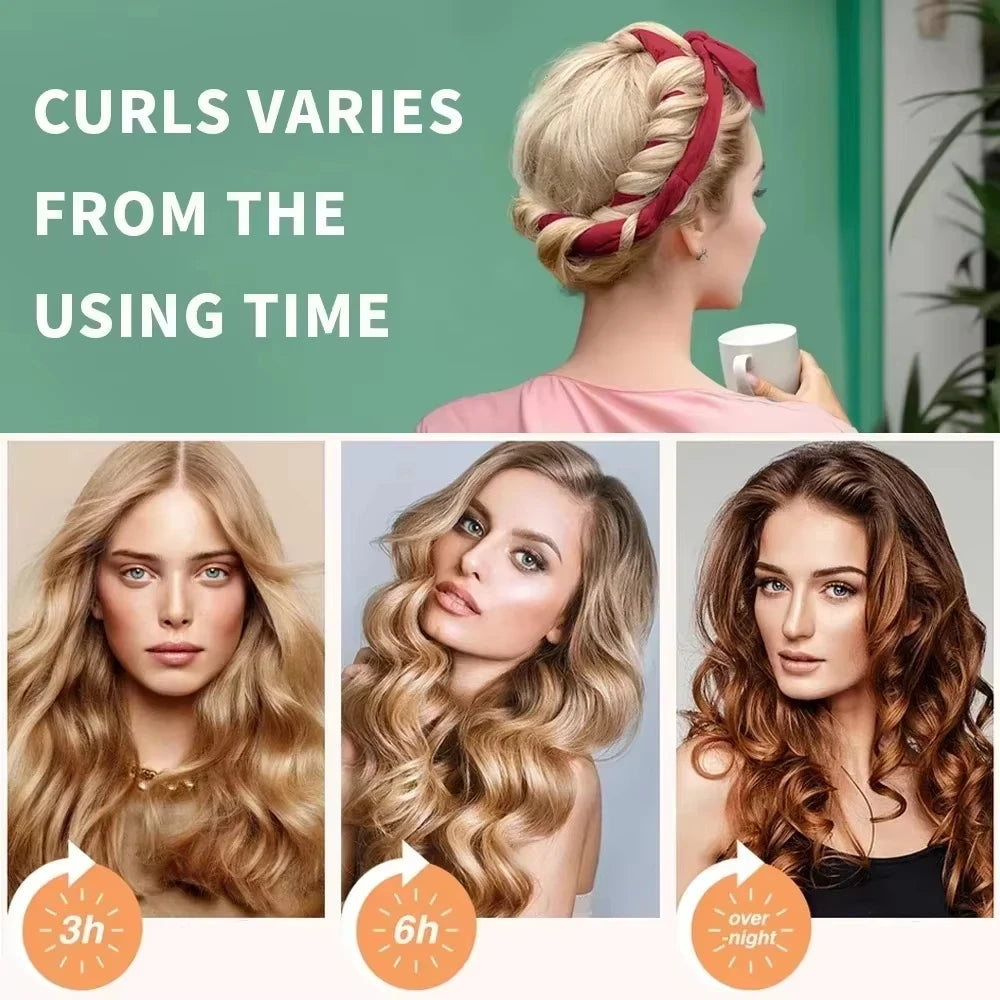 Heatless Curling Headband – No Heat Hair Curler Set
