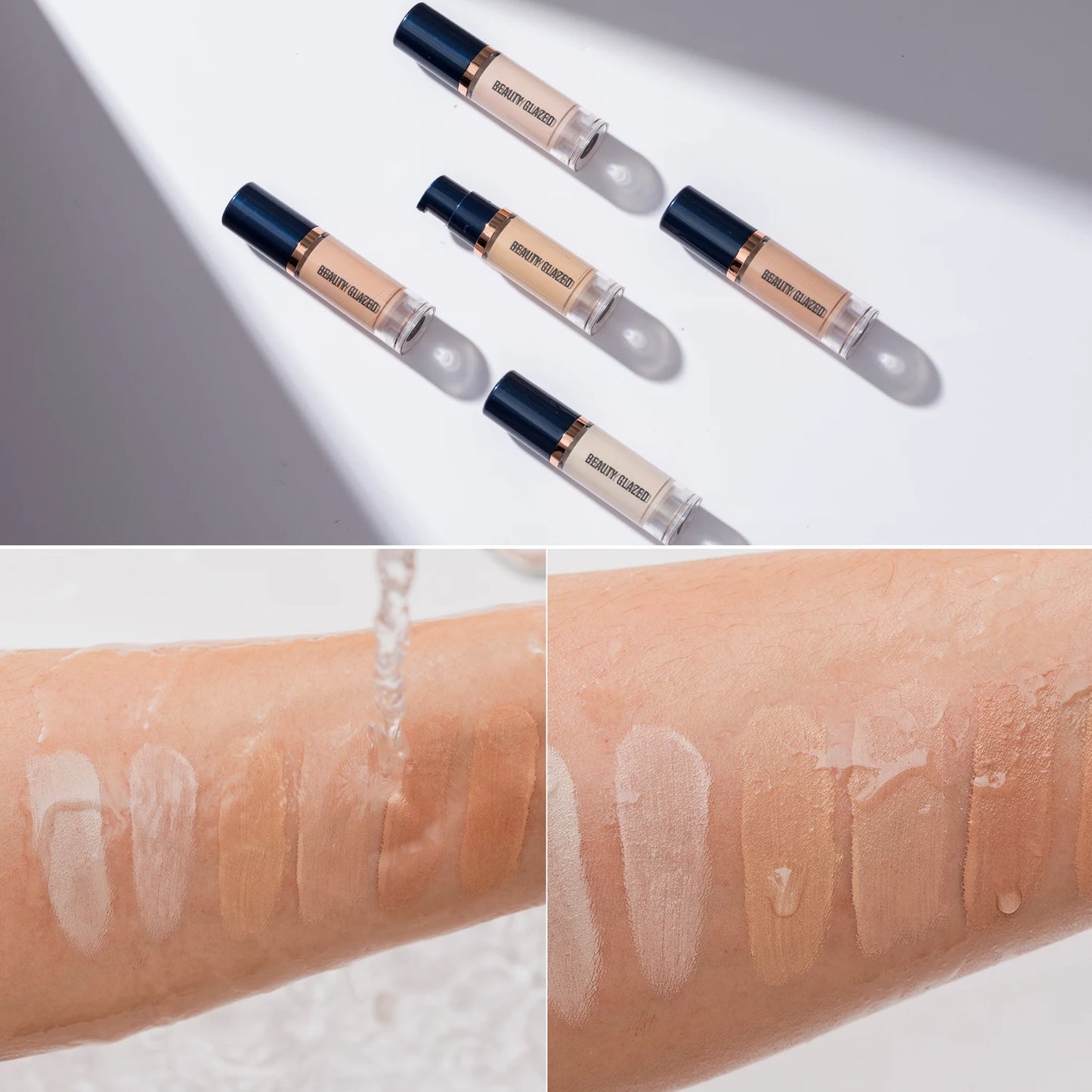 BEAUTY GLAZED Liquid Foundation – Full Coverage, Waterproof & Hydrating (6 Shades)