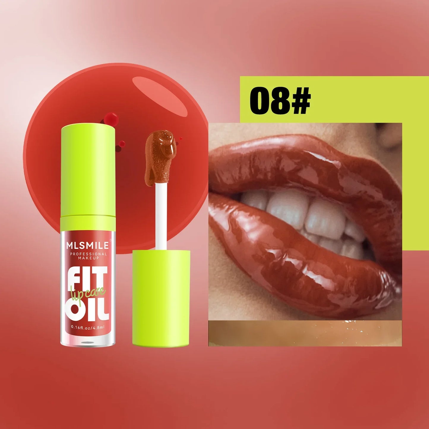 MLSMIL 8-Color Lip Oil Collection – Hydrating, Plumping & High-Shine Finish