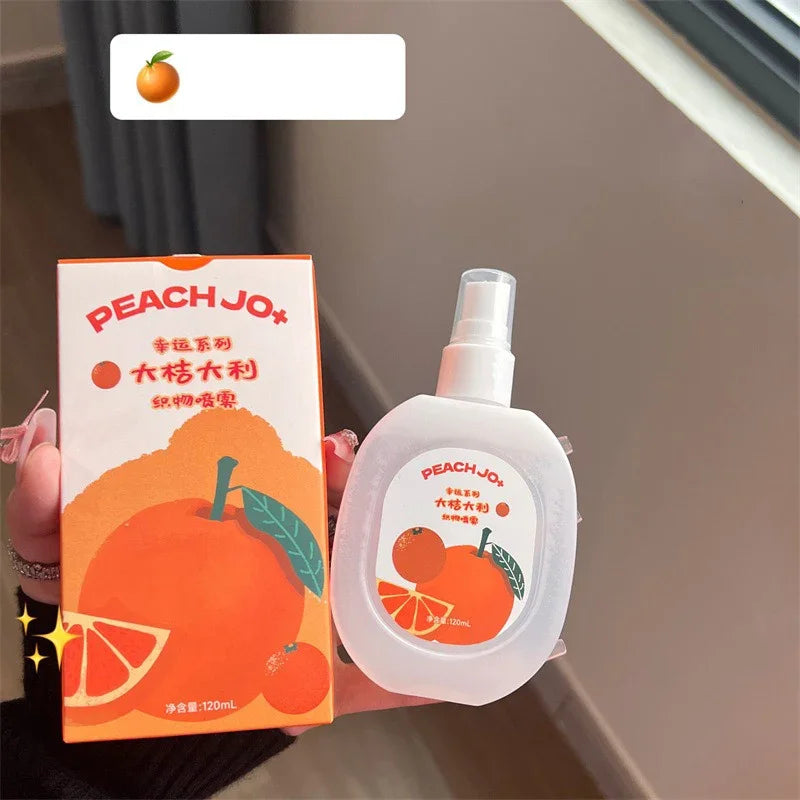 Clothes Perfume Spray Fresh Scent Long Lasting Deodorant for Men and Women Clothing Fruits Peach Odor Air Freshener Fragrance