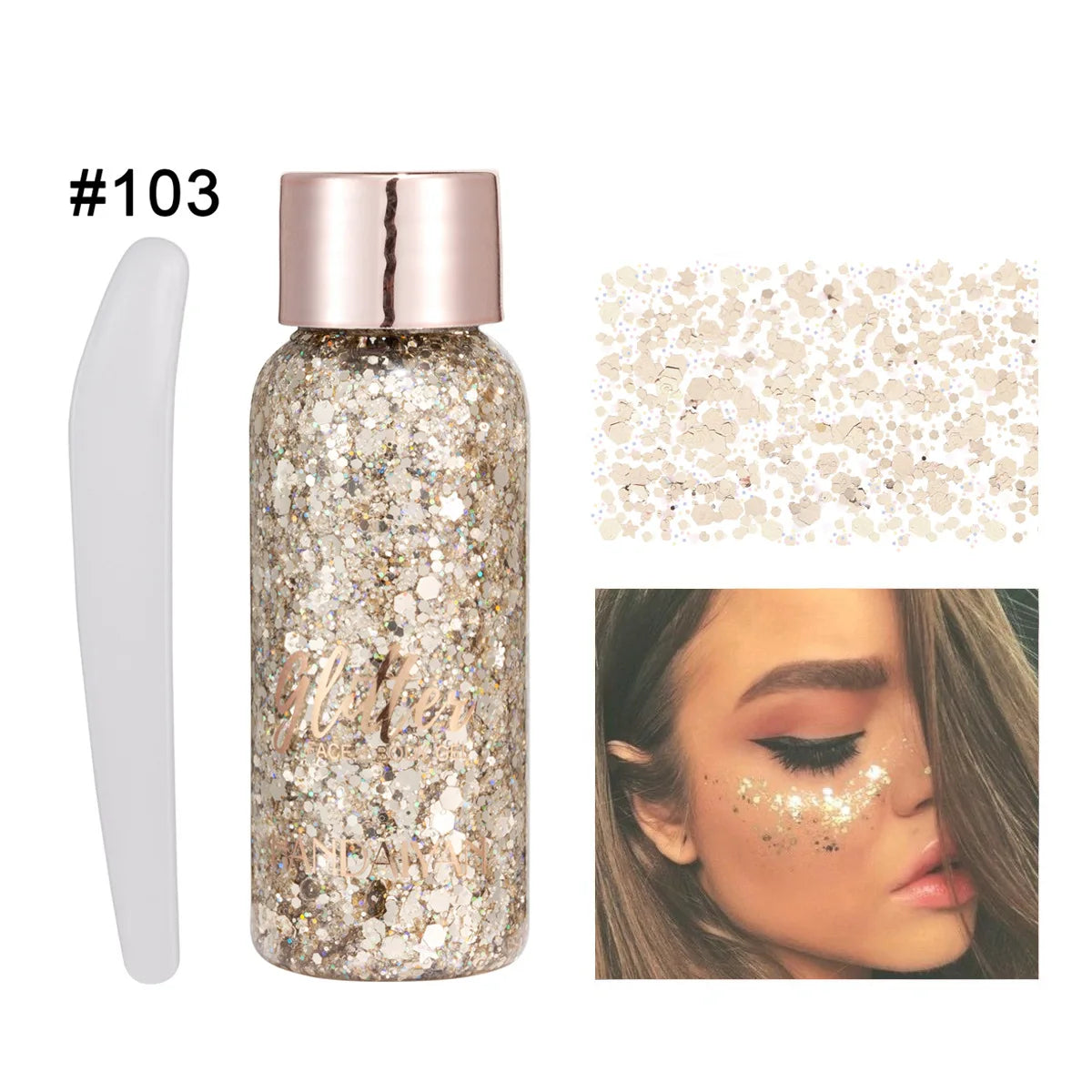 Face & Body Glitter Stickers – Rhinestone Gel Makeup for Festival