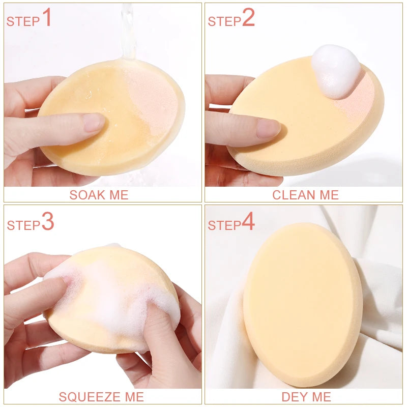 Oval Makeup Sponge Set – Wet & Dry Beauty Puff (1/4pcs)