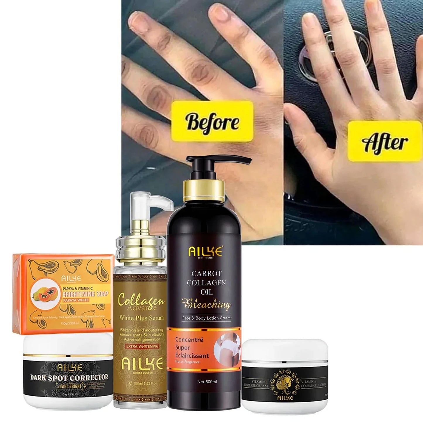 AILKE Collagen Skin Care Set – Hydrating & Brightening Body Care