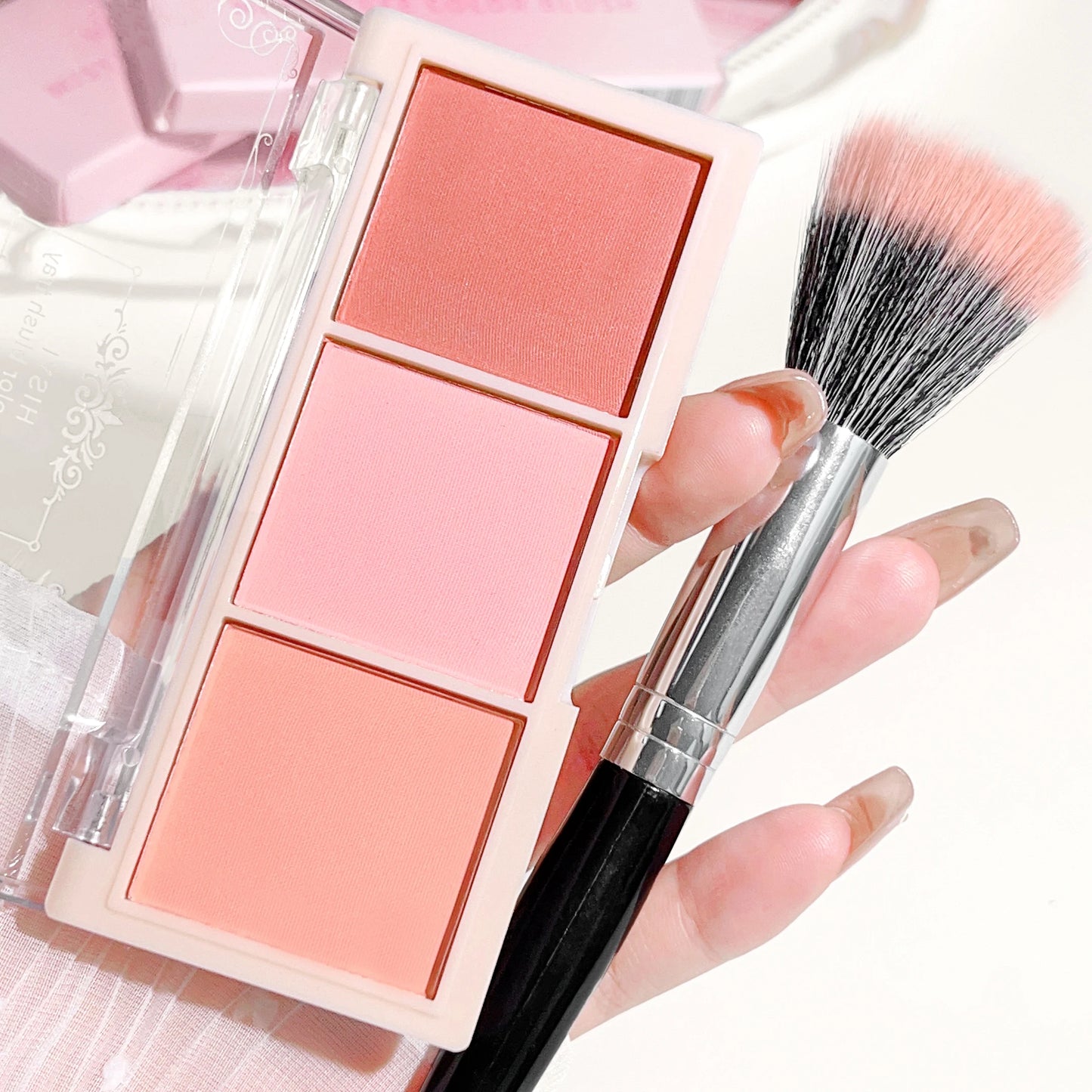 HISYI 3-Color Blush – Matte Natural Finish Rouge