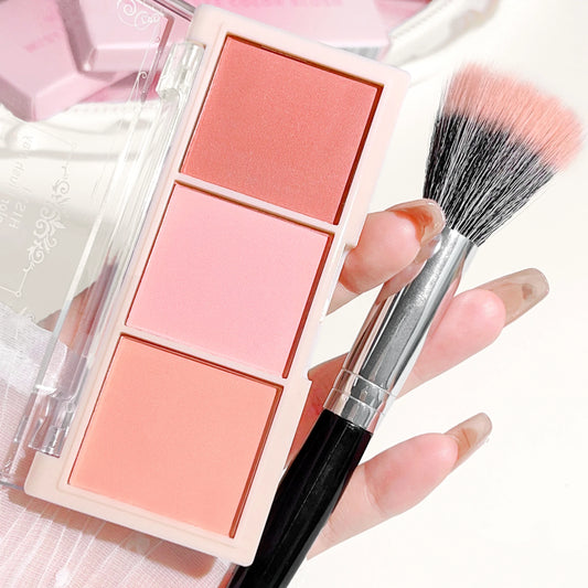 HISYI 3-Color Blush – Matte Natural Finish Rouge
