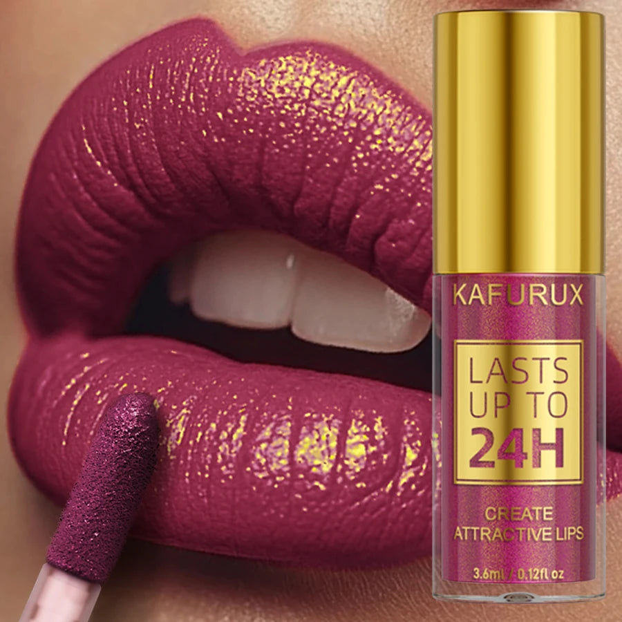 Metallic Glitter Lip Gloss – Long Lasting Waterproof Shine