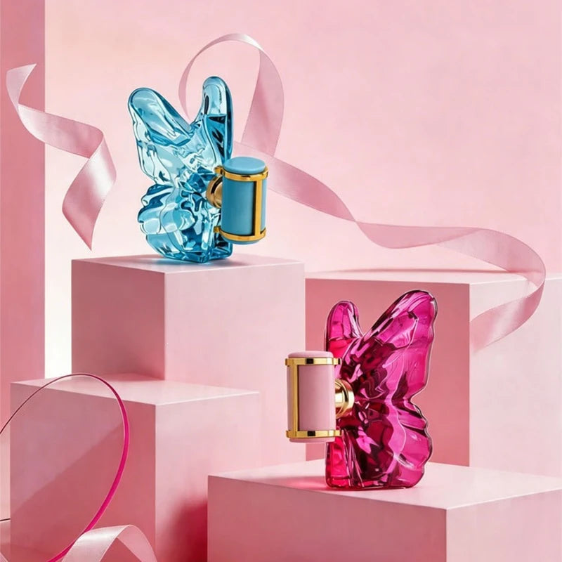 Butterfly Women Long Lasting EDT, Fruity Floral Amber Woody Scent, Jasmine Vaniella Lemon Citrus Elegant Light Fragrance 50ml