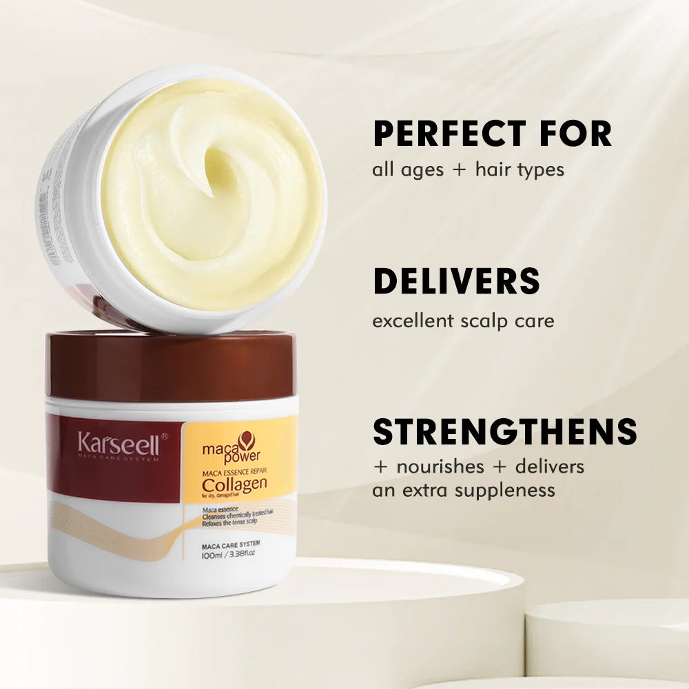 Karseell Collagen Hair Mask with Argan Oil – Deep Repair & Strengthening 100ml