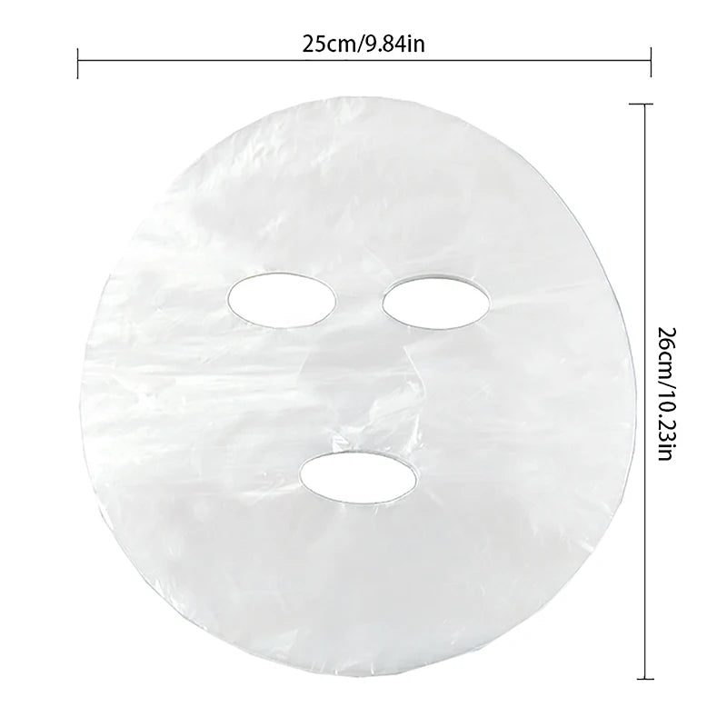 Disposable Facial Mask Wrap – Transparent Face & Neck Beauty Film