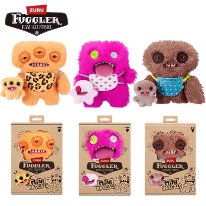 Fuggler Soft Plush Doll Toy Mini Rascals Series Cartoon Ugly Kawaii Parenting Teeth Monster Original Box Children Birthday Gifts