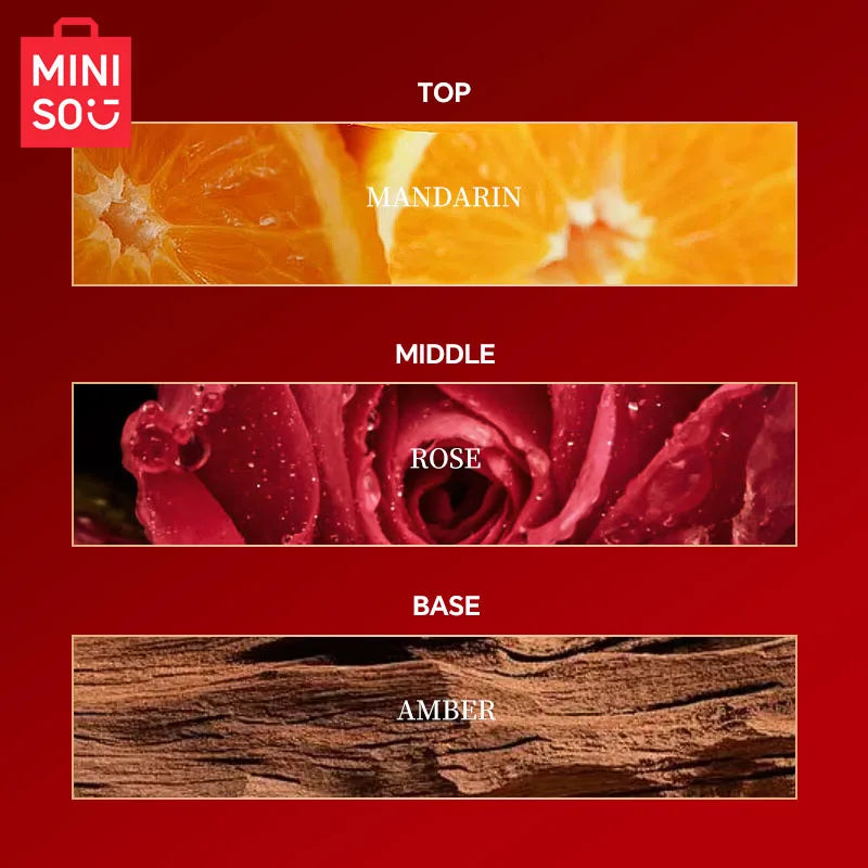 MINISO Rose Secret Eau de Toilette – Women’s Floral Fruity Fragrance (30ml)