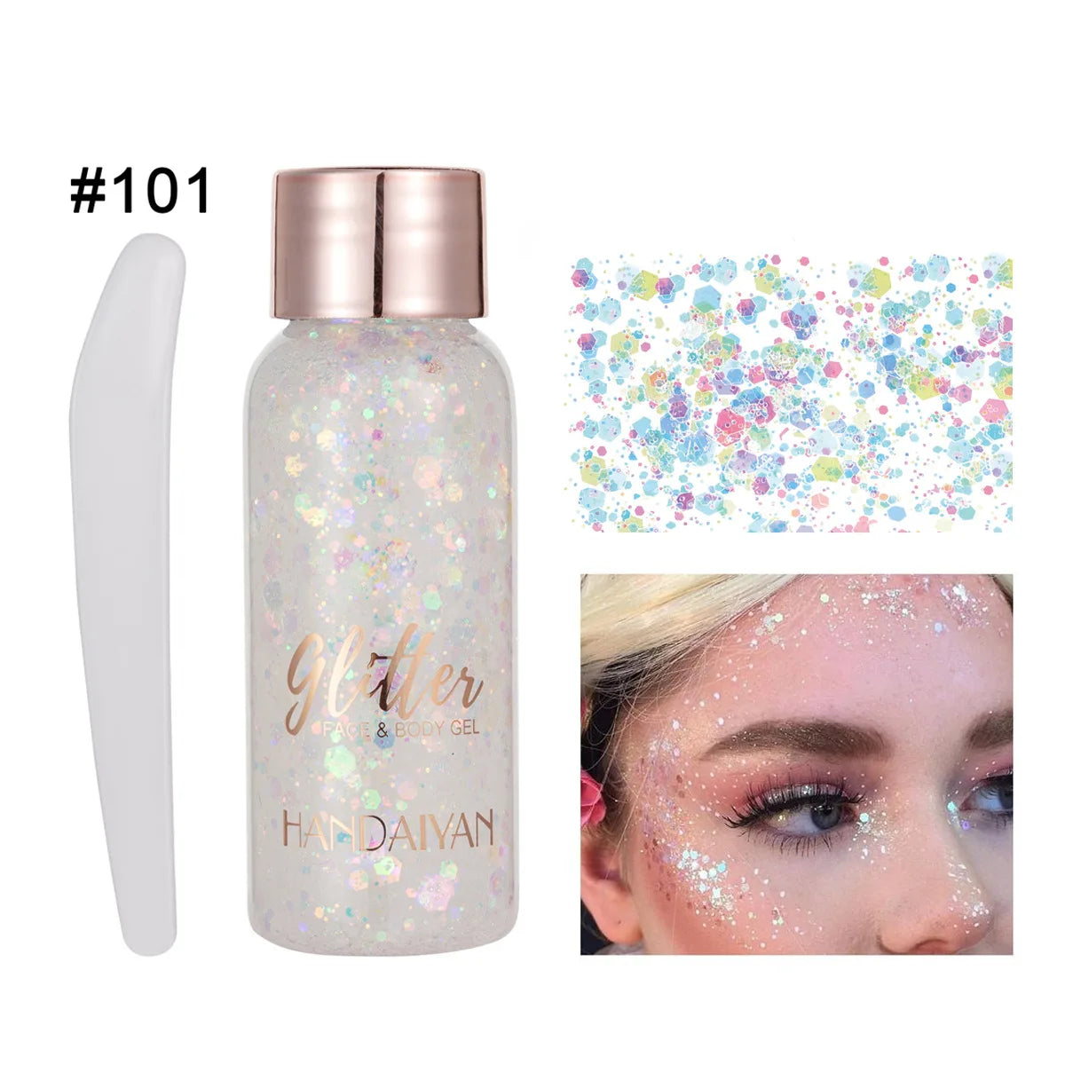 Face & Body Glitter Stickers – Rhinestone Gel Makeup for Festival