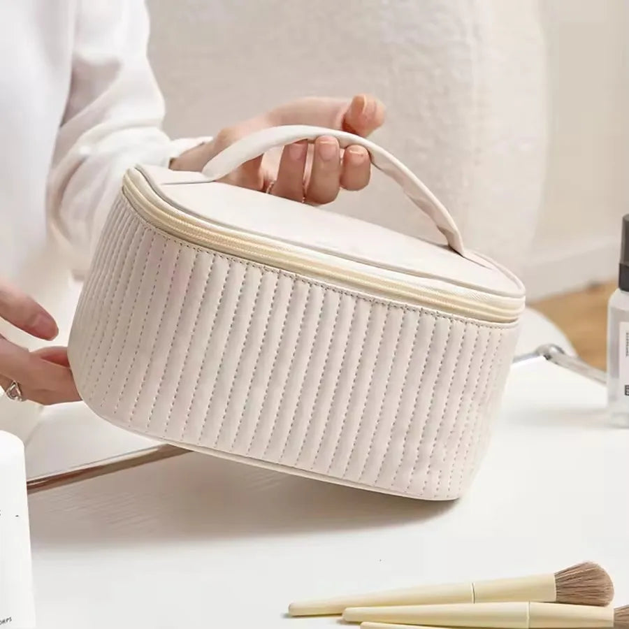 Premium PU Leather Travel Cosmetic Organizer