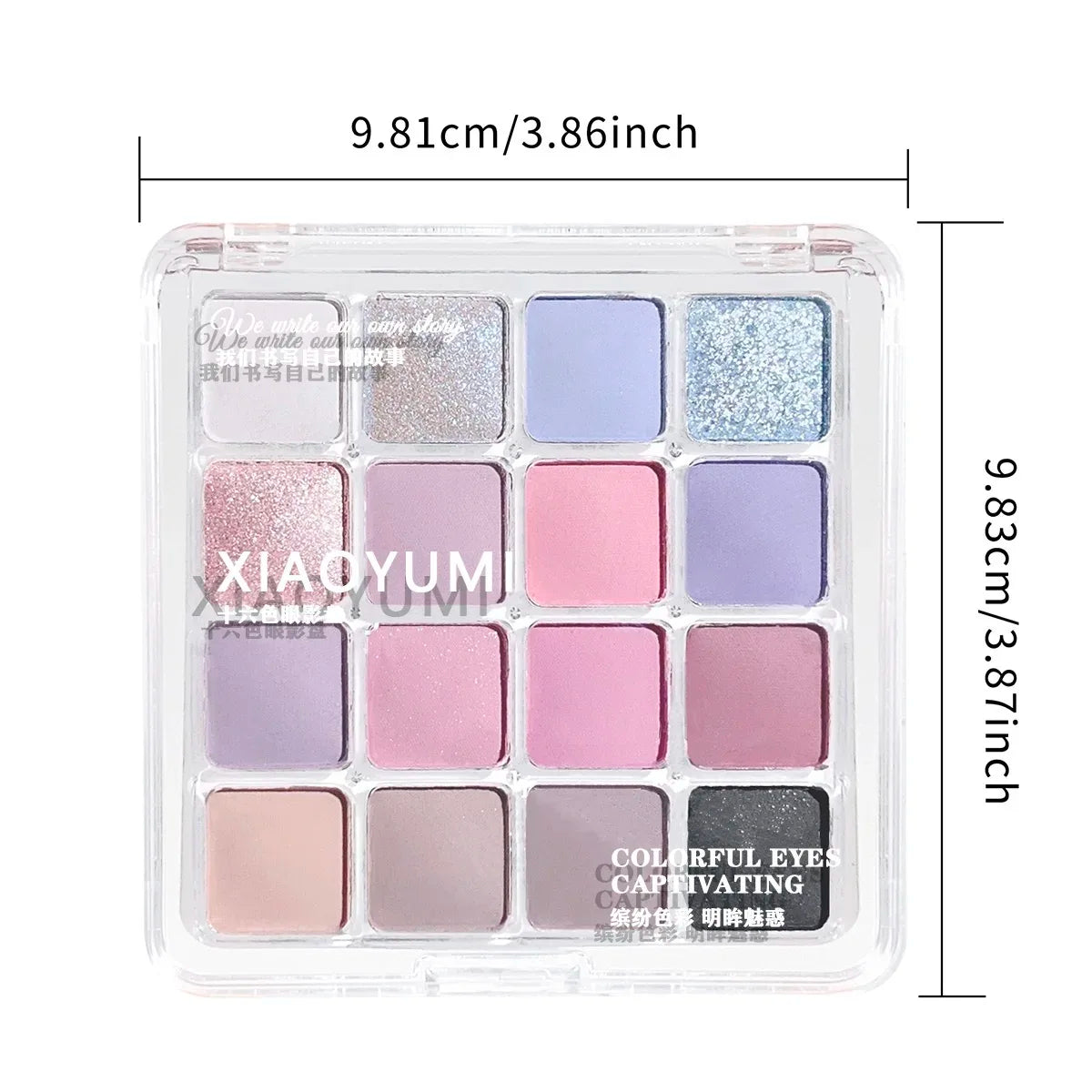 XIAOYUMI 16-Color Contour & Highlighter Palette – Waterproof Long Lasting
