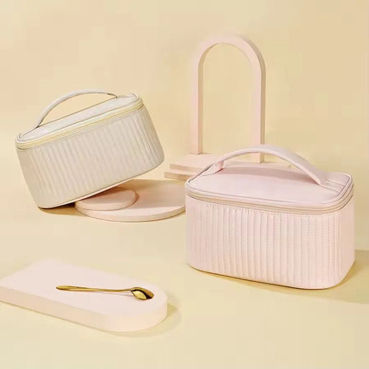Premium PU Leather Travel Cosmetic Organizer