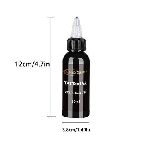 Yikexuanli 60ml Tattoo Ink – Professional Quality Bright Red & True Black Pigments