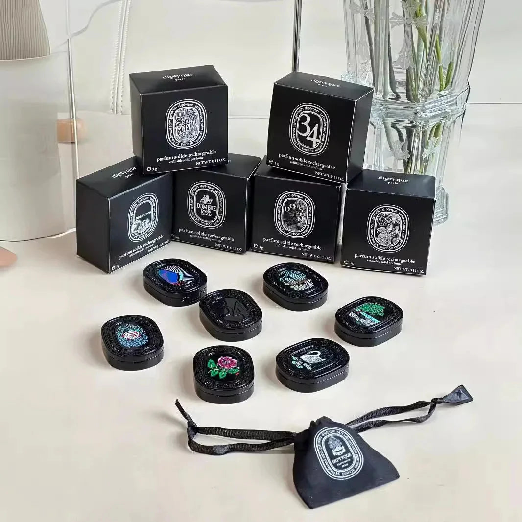 Elegant Solid Perfume Compact – Unique Floral Scented Balm