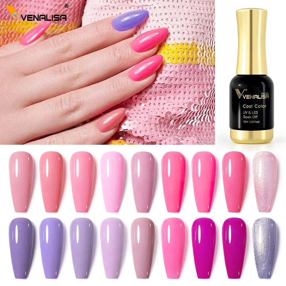 VENALISA Gel Nail Polish Set – 120 Colors UV/LED Soak Off 12ml