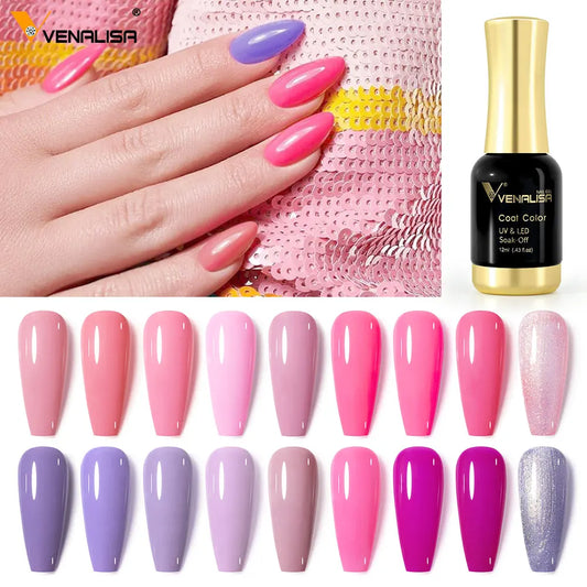 VENALISA Gel Nail Polish Set – 120 Colors UV/LED Soak Off 12ml