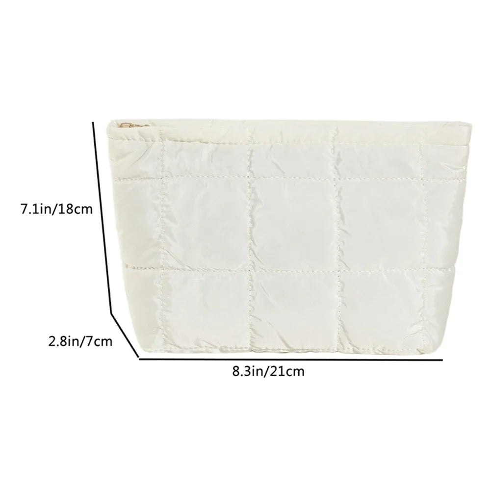Quilted Padded Travel Makeup Organizer Bag