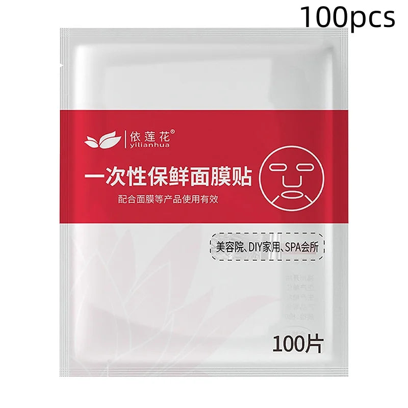 Disposable Facial Mask Wrap – Transparent Face & Neck Beauty Film
