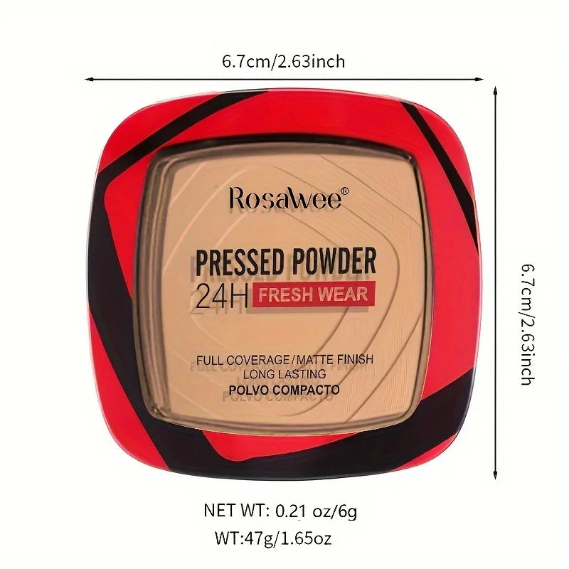 Matte Pressed Powder Foundation – Full Coverage Long Wear