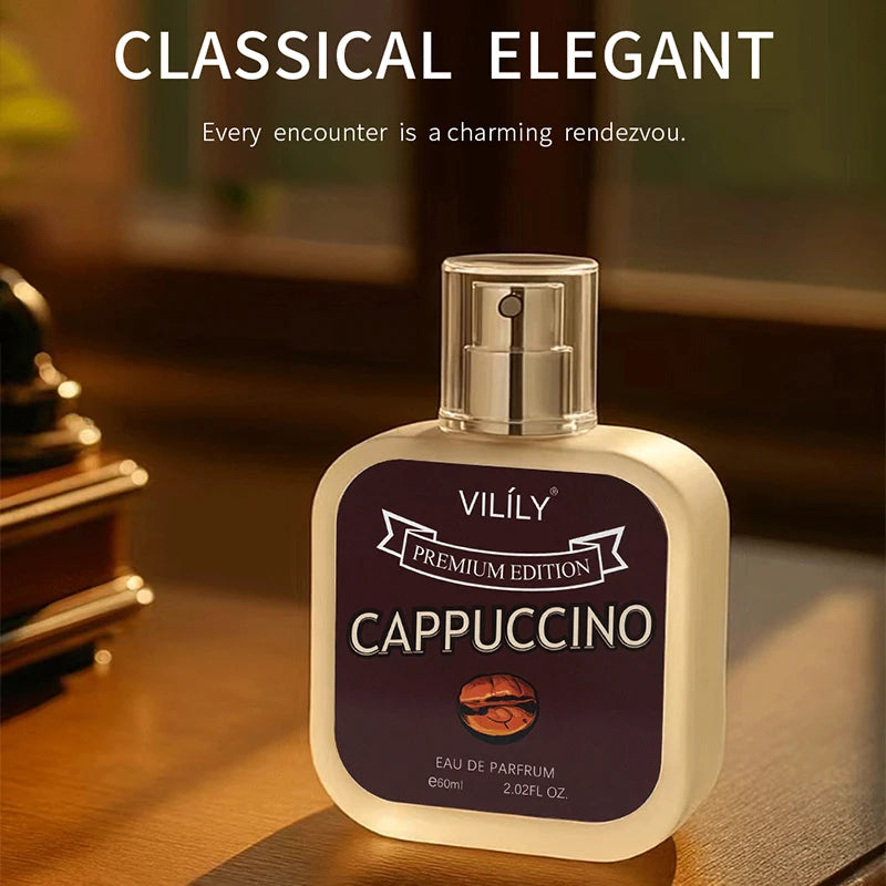 Vilily Men's Gourmet Perfume 60ml Premium Mellow Chocolate Fragrance Charming Coconut Coffee Light Perfume Woody Natural Spray