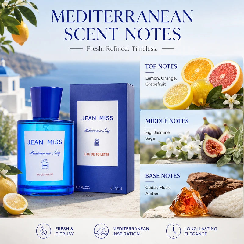 Unisex Eau de Toilette – Oceanic Citrus Mediterranean Fragrance (50ml)