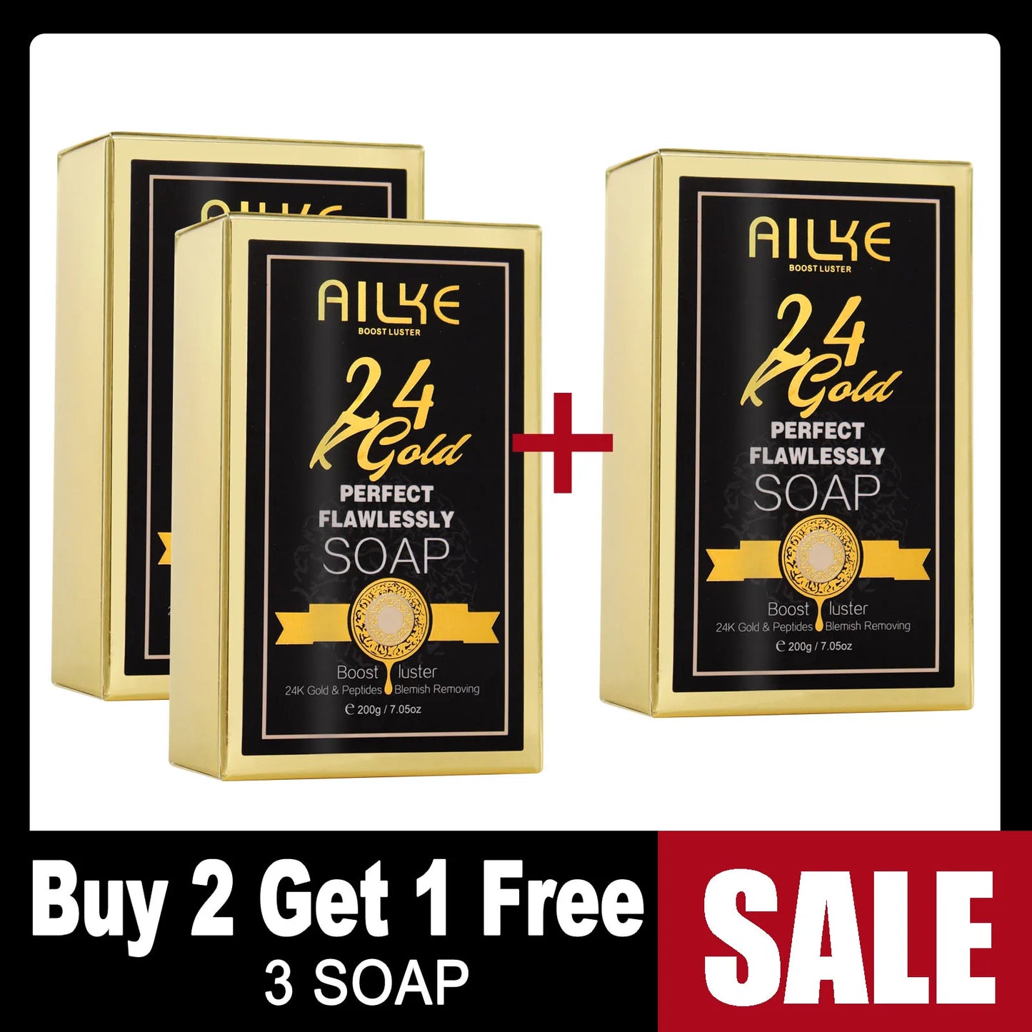 AILKE 24K Gold Skin Care Range – Dark Spot Reducer, Moisturizer & Anti-Wrinkle for Men & Women