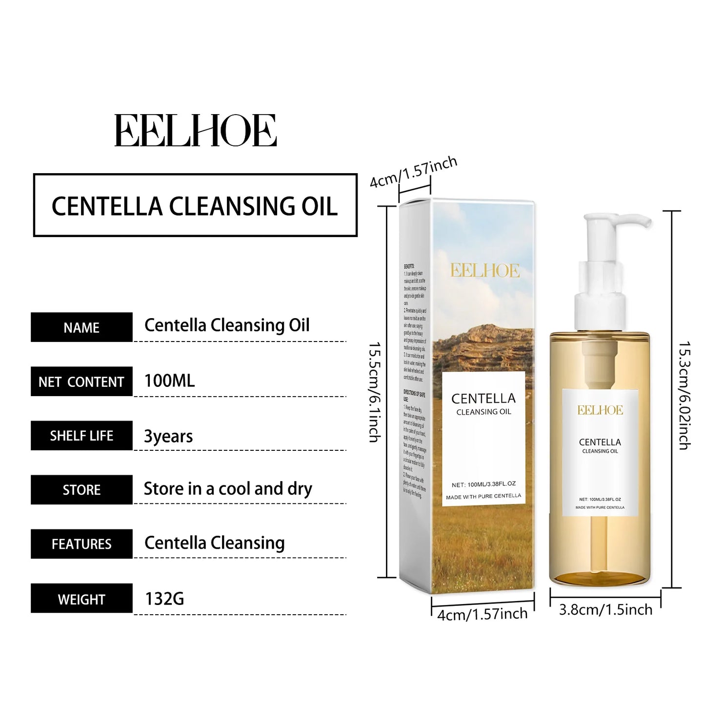 Centella Skincare Kit – Cleansing Oil, Face Wash & Serum for Soothing & Barrier Repair