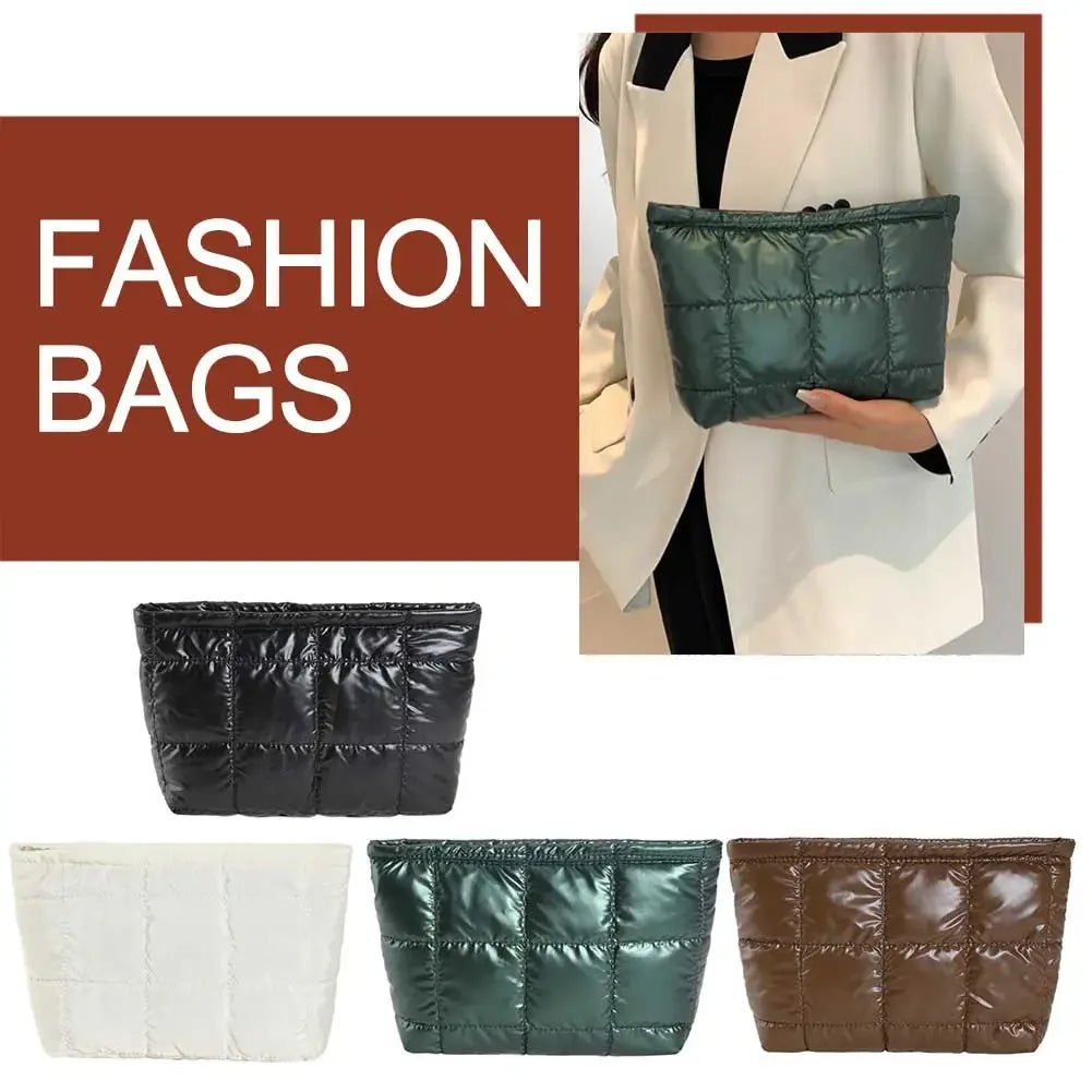 Quilted Padded Travel Makeup Organizer Bag