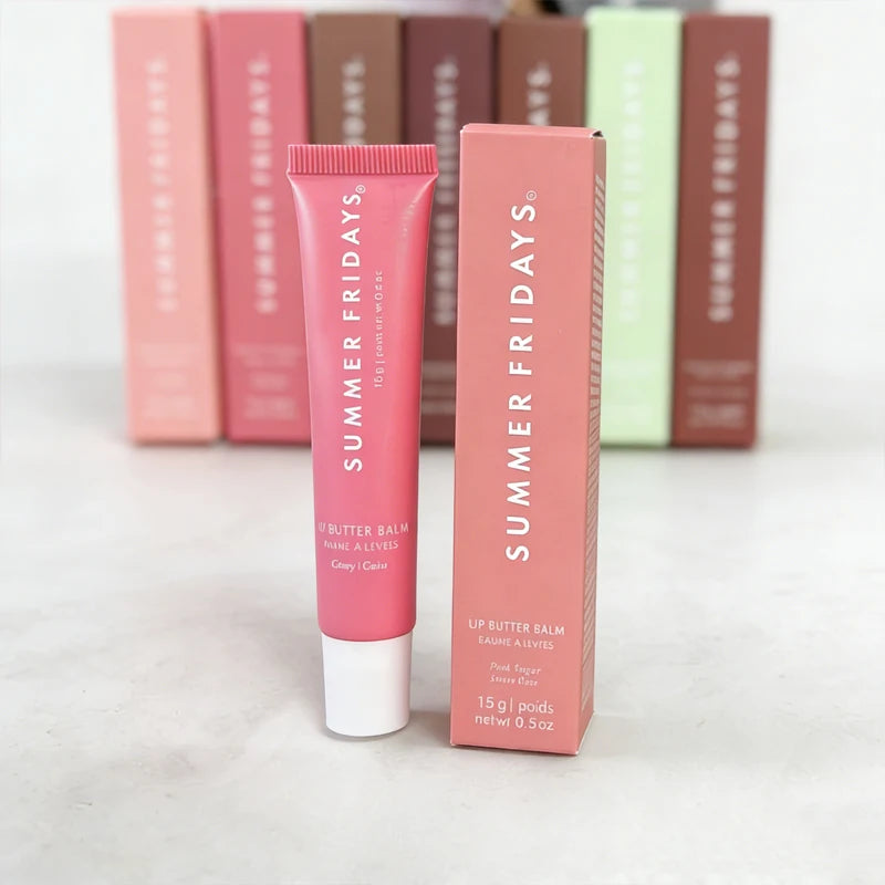 NEW Summer Fridays Mini Lip Gloss Set Vanilla Beige Lip Balm Long Lasting Moisturizing Smooth Soft Tube Makeup Lip Care Suit