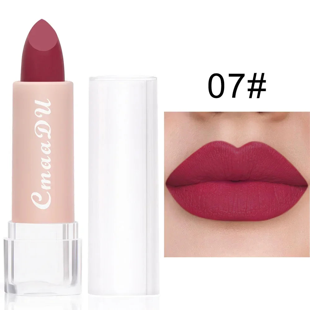 CmaaDu 15-Color Matte Liquid Lipstick Set – Waterproof Long Wear
